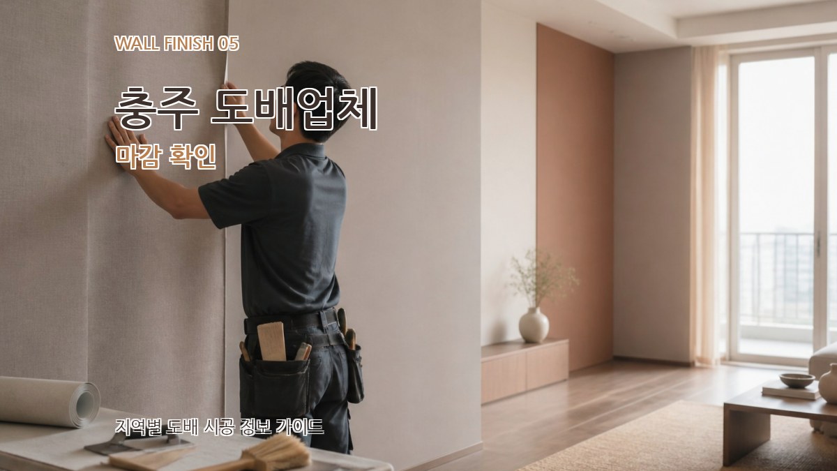 충주 도배업체 마감 확인