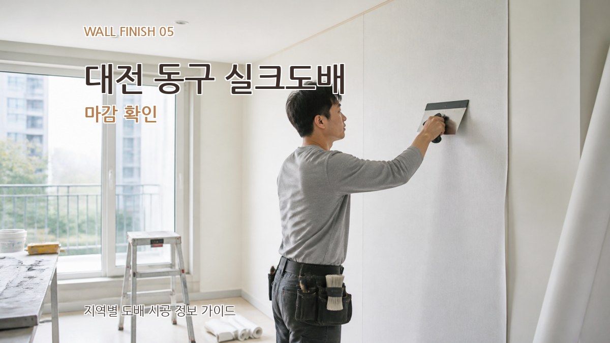 대전 동구 실크도배 마감 확인
