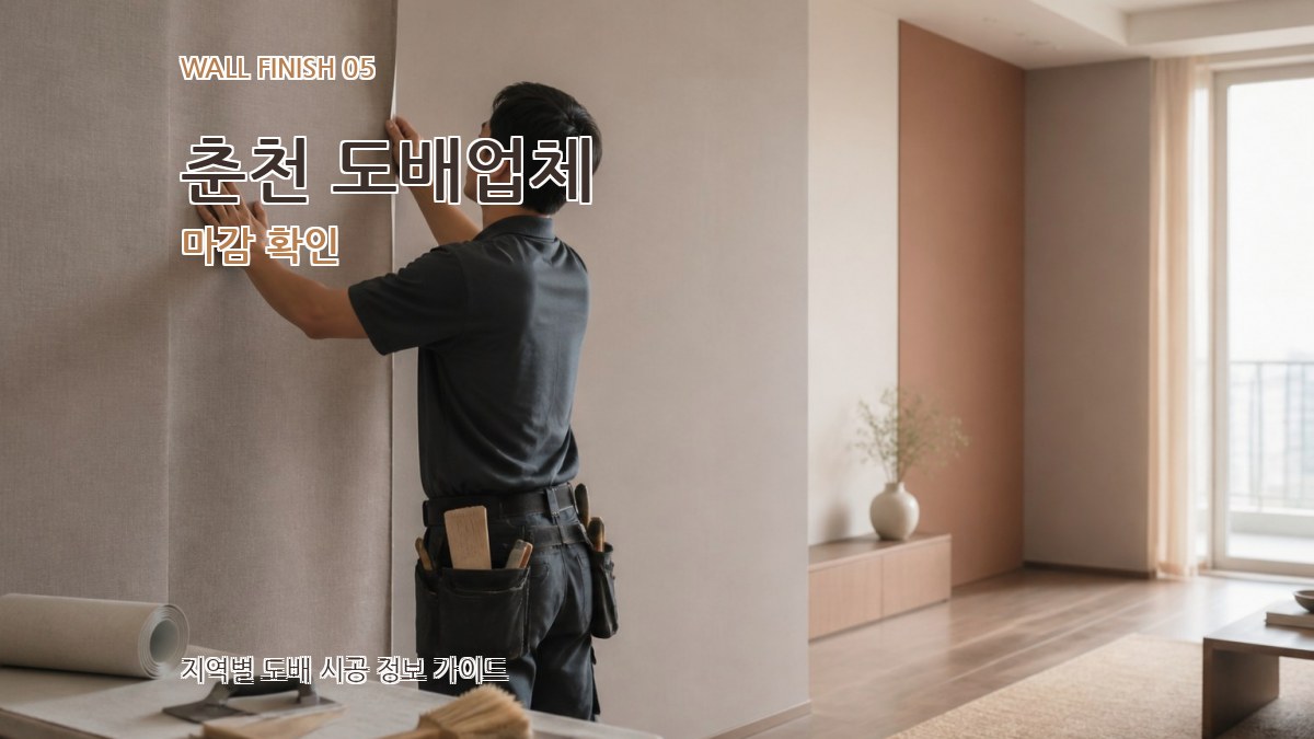 춘천 도배업체 마감 확인
