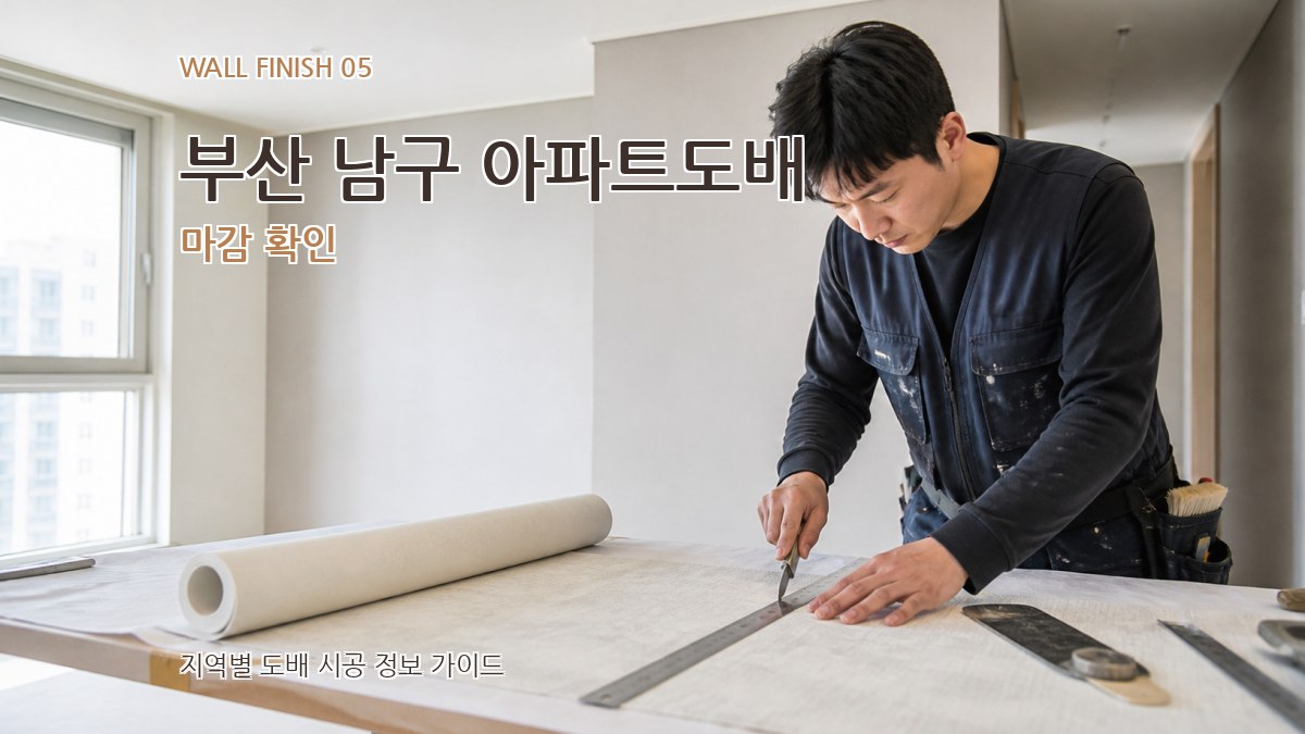 부산 남구 아파트도배 마감 확인