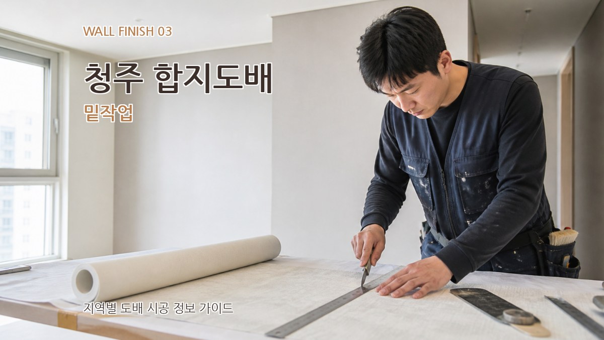 청주 합지도배 밑작업