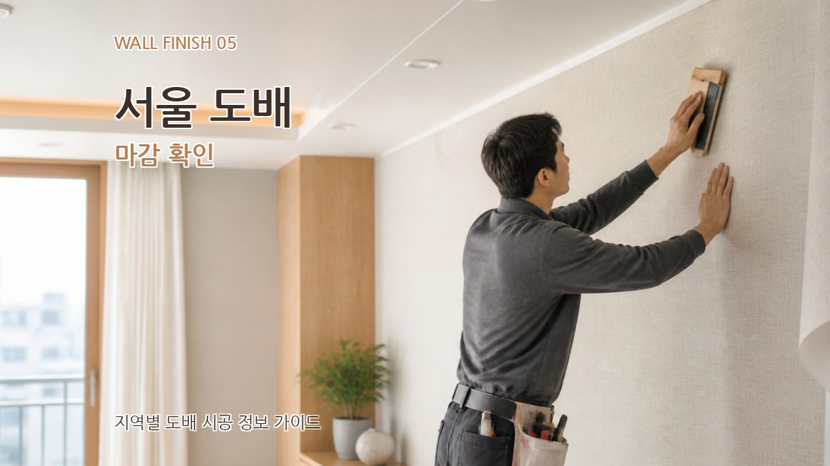서울 도배 마감 확인