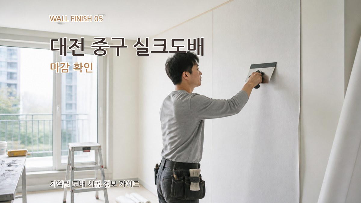 대전 중구 실크도배 마감 확인