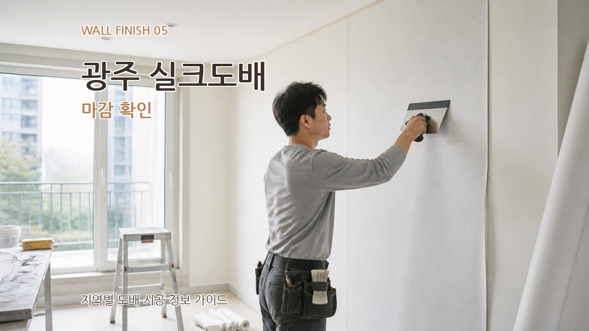 광주 실크도배 마감 확인