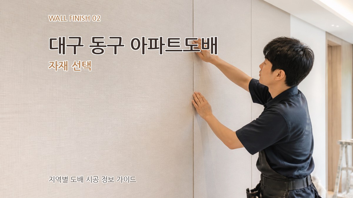 대구 동구 아파트도배 자재 선택