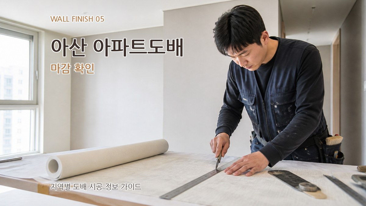 아산 아파트도배 마감 확인