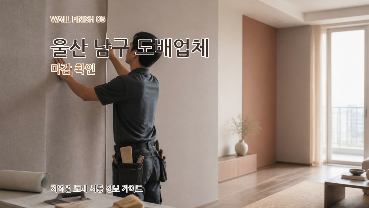 울산 남구 도배업체 마감 확인