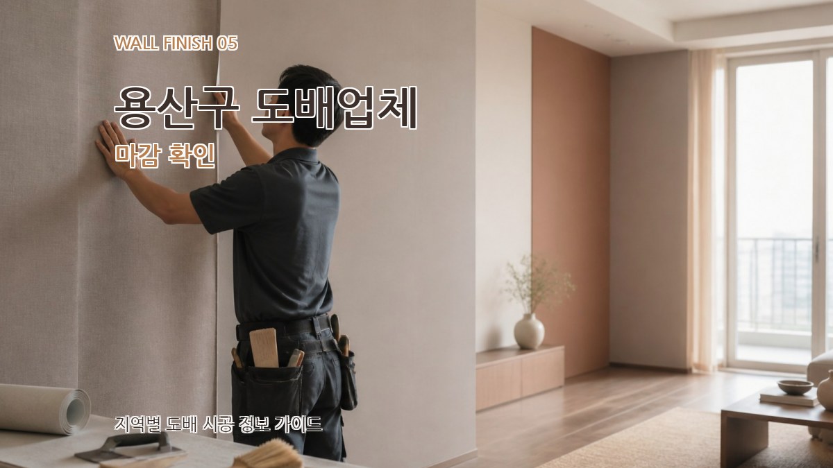 용산구 도배업체 마감 확인