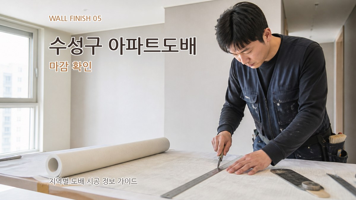 수성구 아파트도배 마감 확인