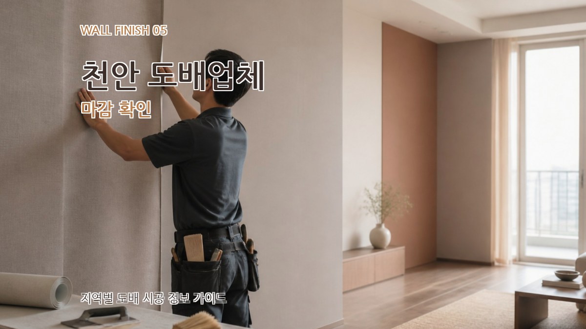 천안 도배업체 마감 확인