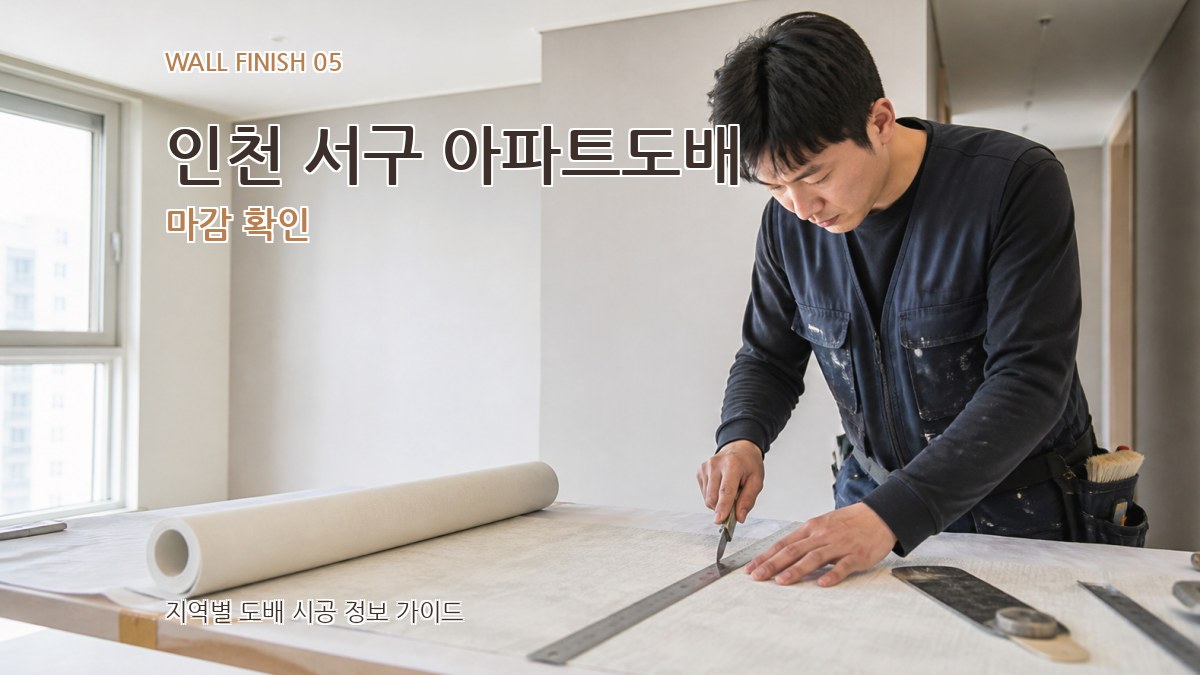 인천 서구 아파트도배 마감 확인