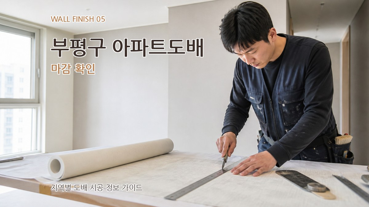부평구 아파트도배 마감 확인
