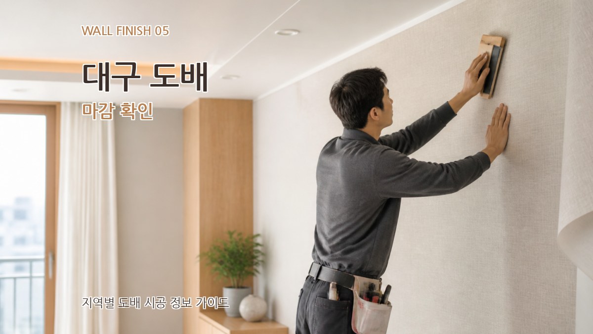 대구 도배 마감 확인