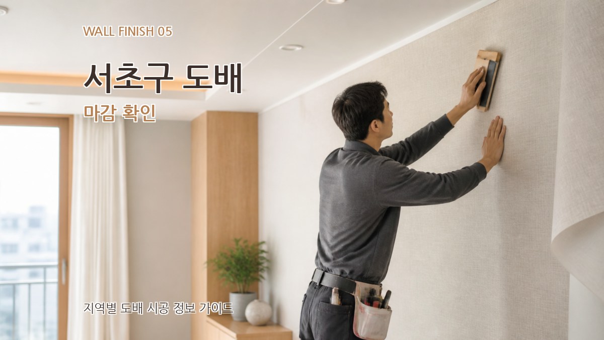 서초구 도배 마감 확인