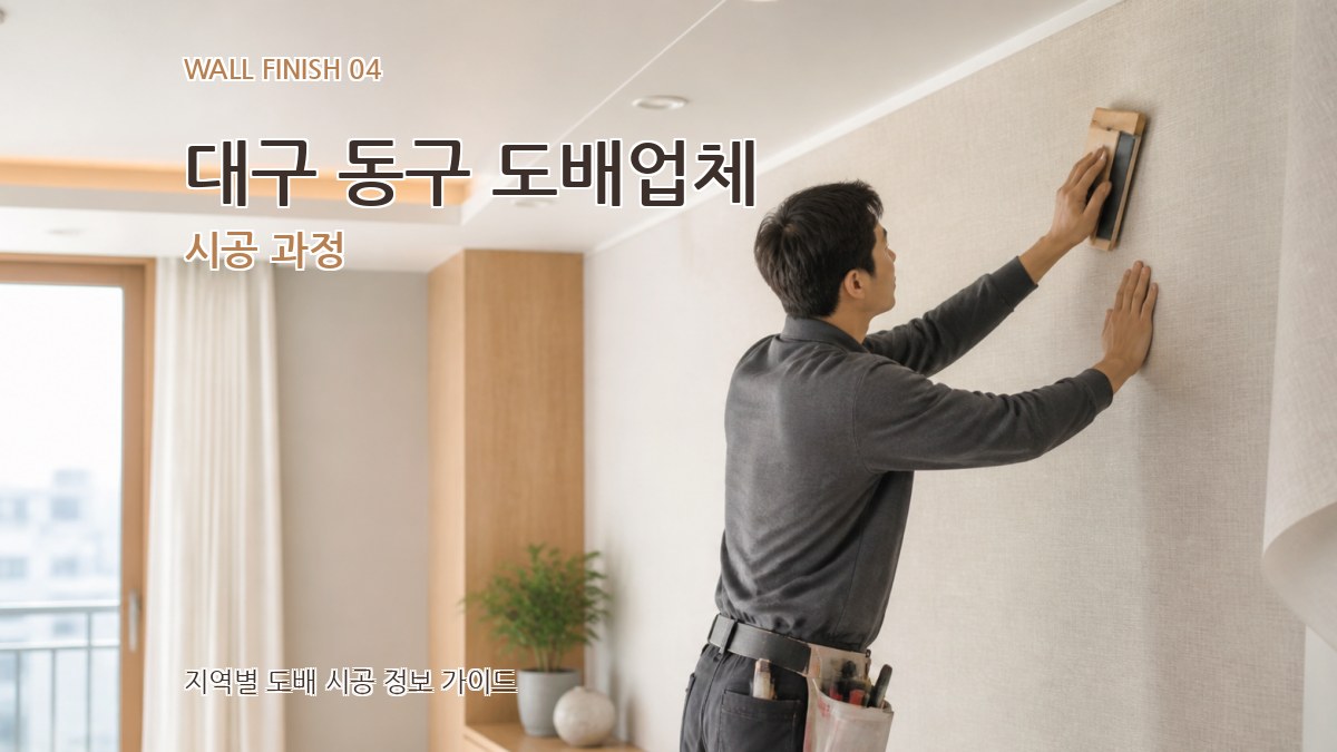 대구 동구 도배업체 시공 과정
