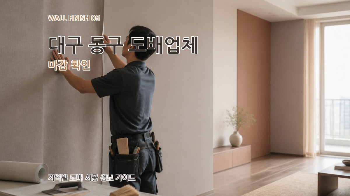 대구 동구 도배업체 마감 확인