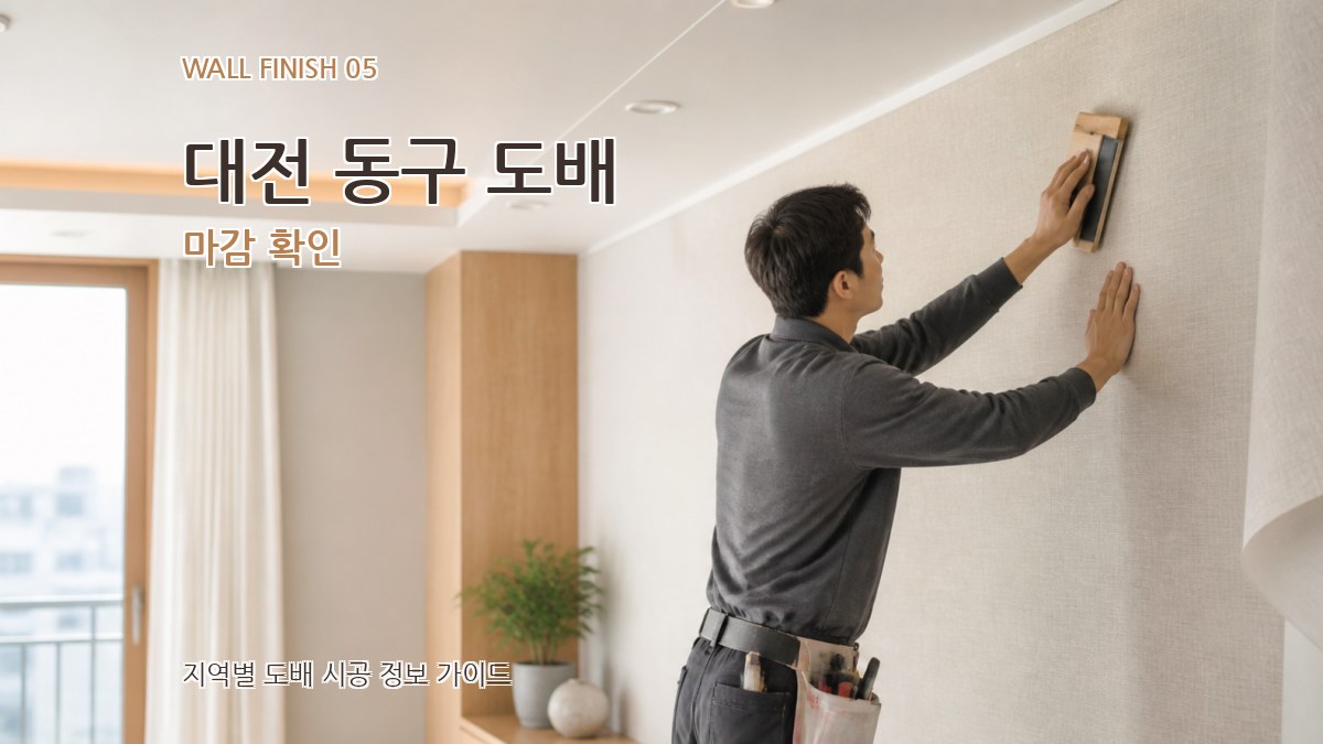 대전 동구 도배 마감 확인