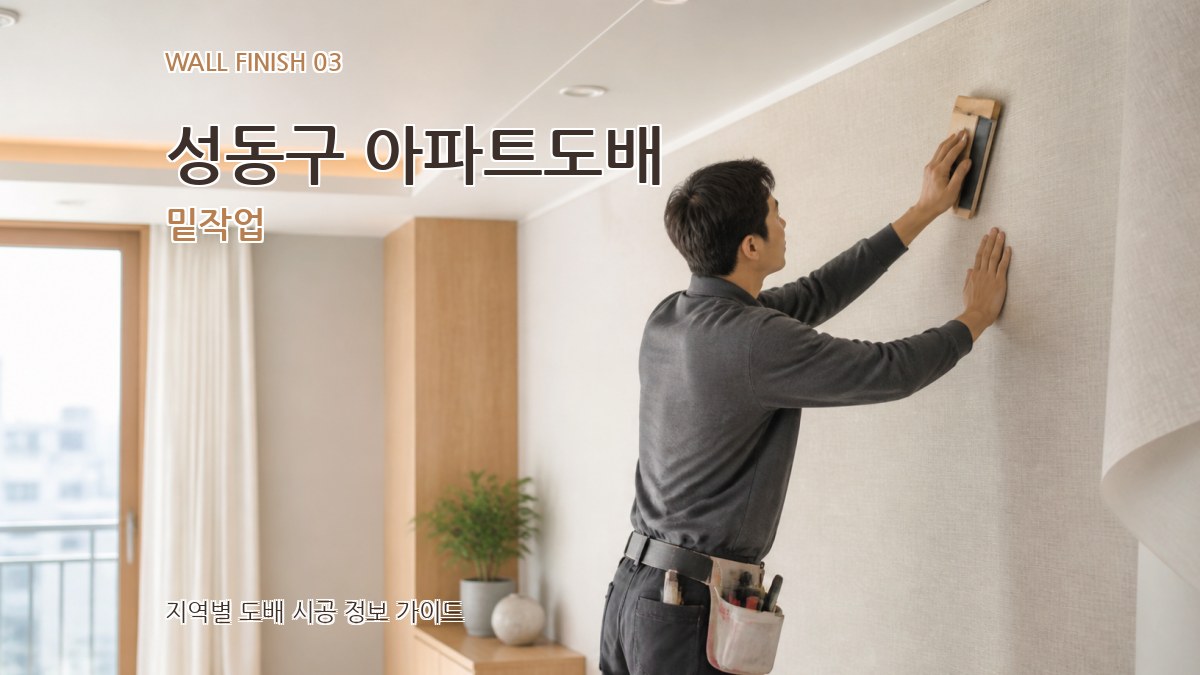 성동구 아파트도배 밑작업