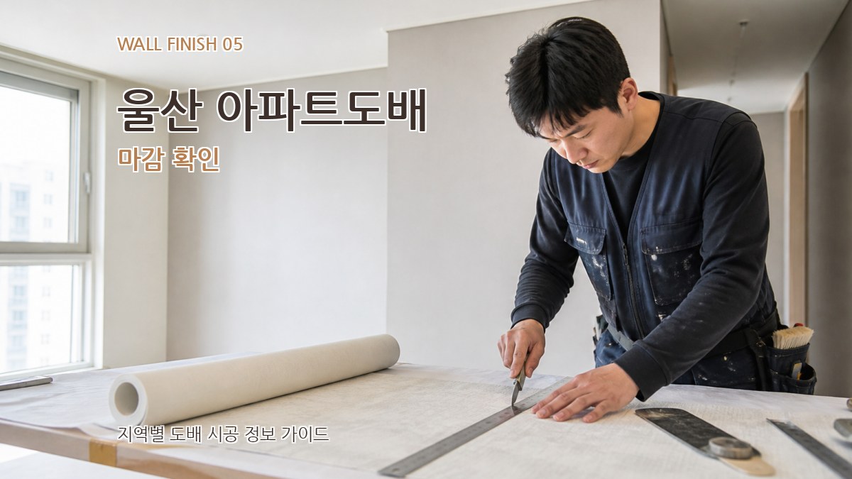 울산 아파트도배 마감 확인