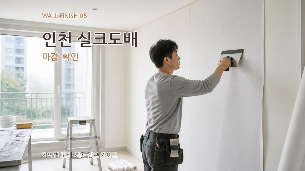 인천 실크도배 마감 확인