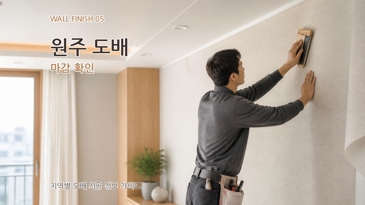 원주 도배 마감 확인