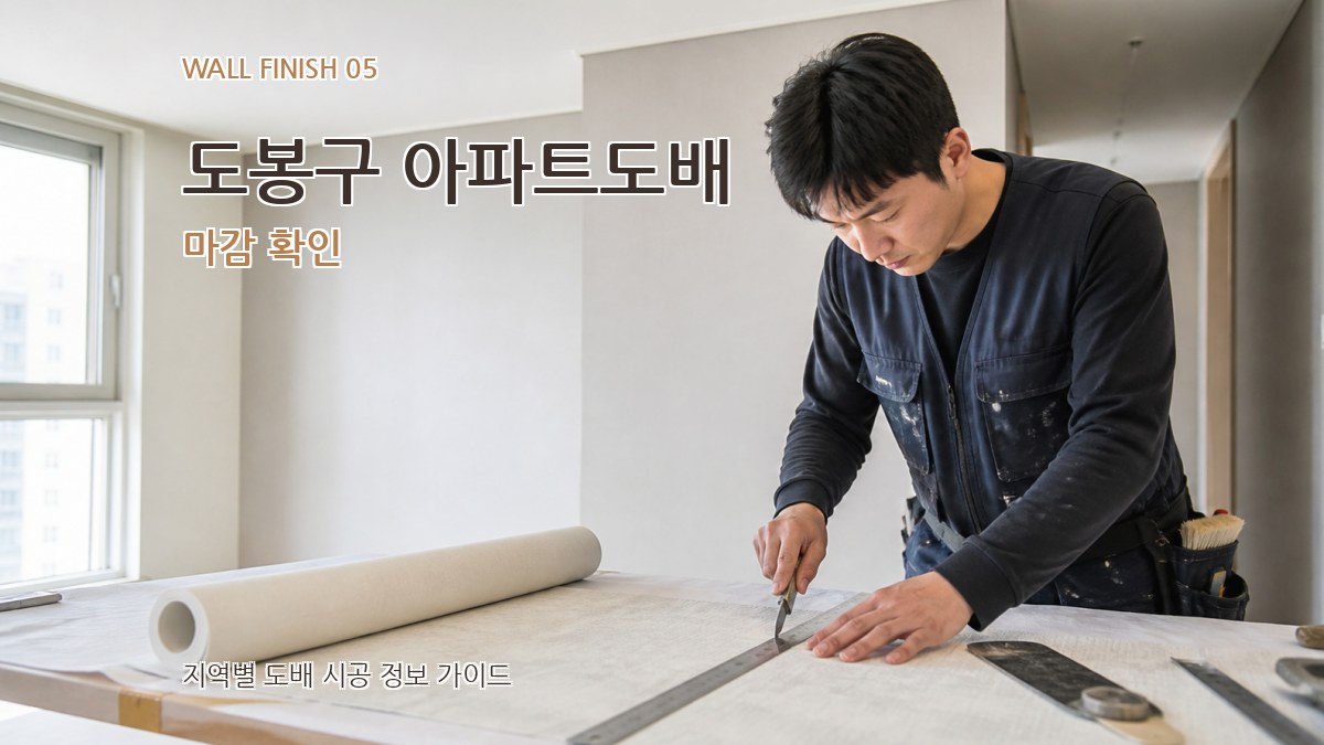도봉구 아파트도배 마감 확인