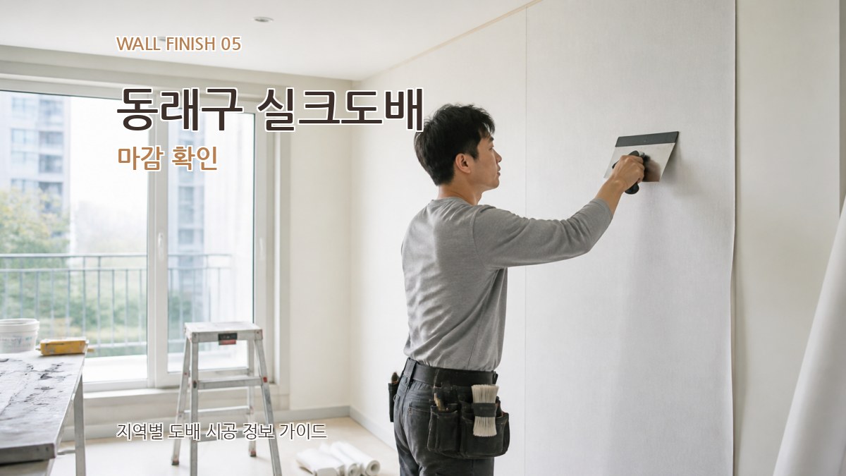 동래구 실크도배 마감 확인