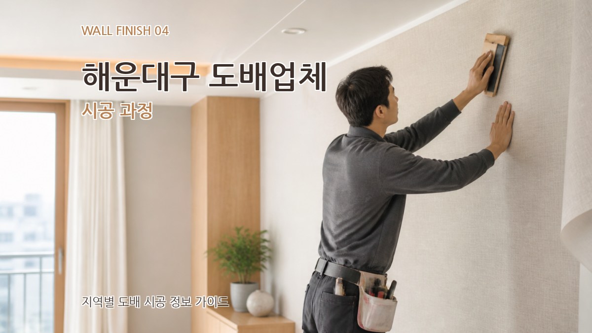 해운대구 도배업체 시공 과정