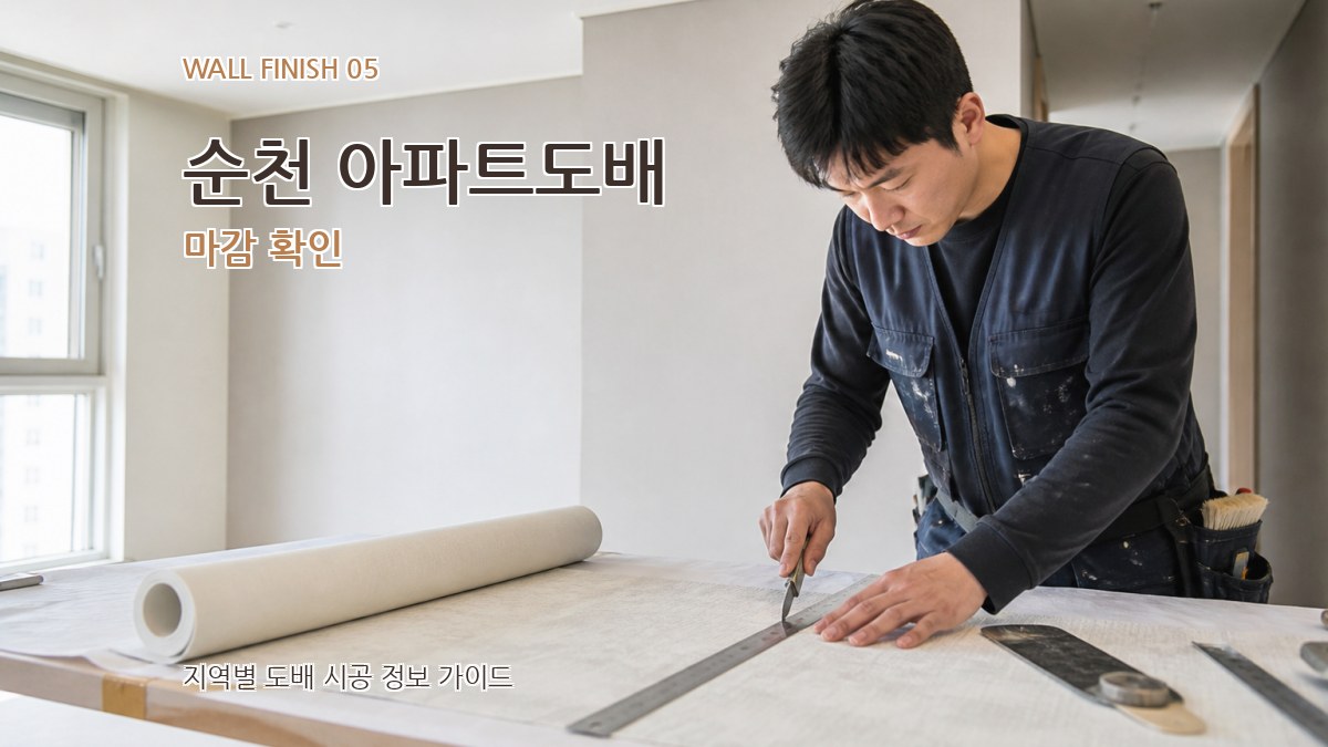 순천 아파트도배 마감 확인