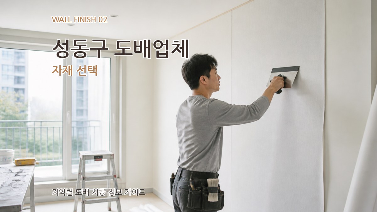 성동구 도배업체 자재 선택