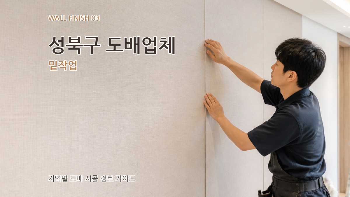성북구 도배업체 밑작업