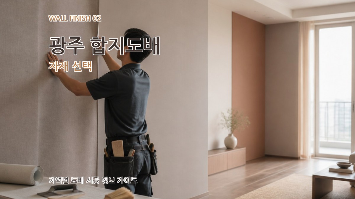 광주 합지도배 자재 선택