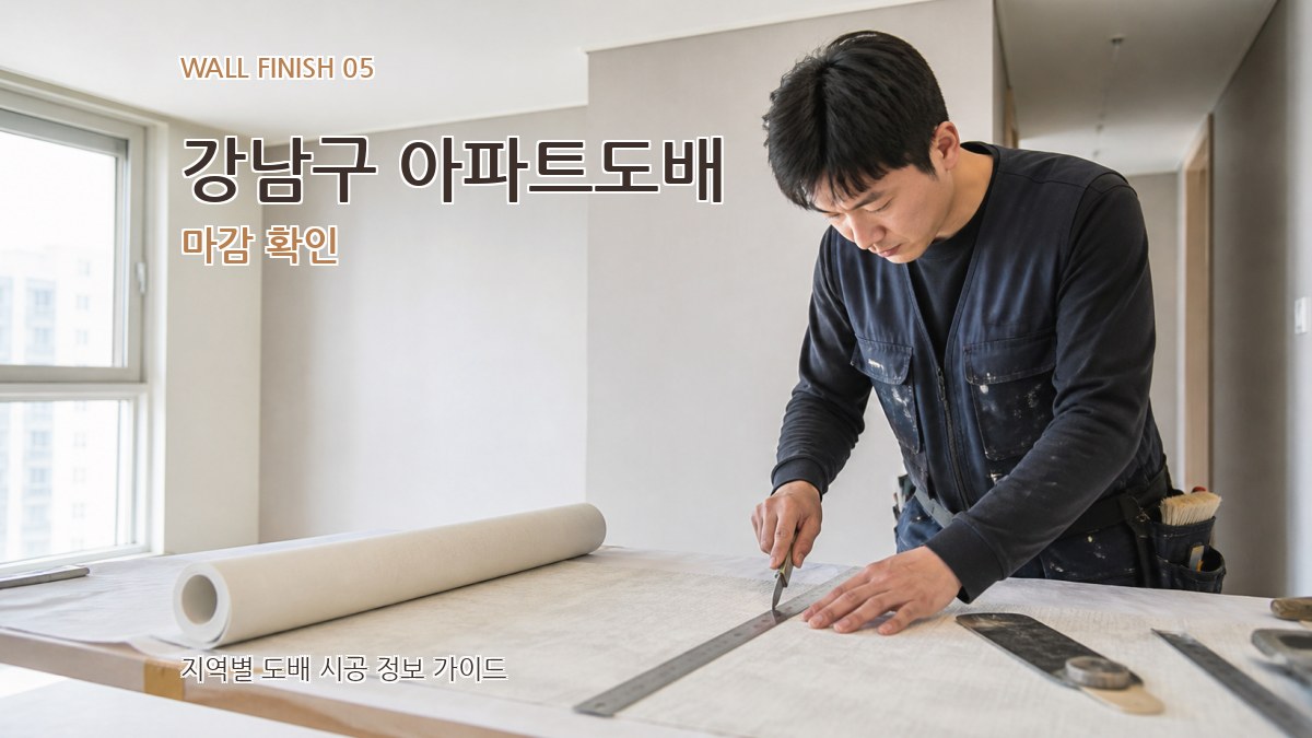 강남구 아파트도배 마감 확인