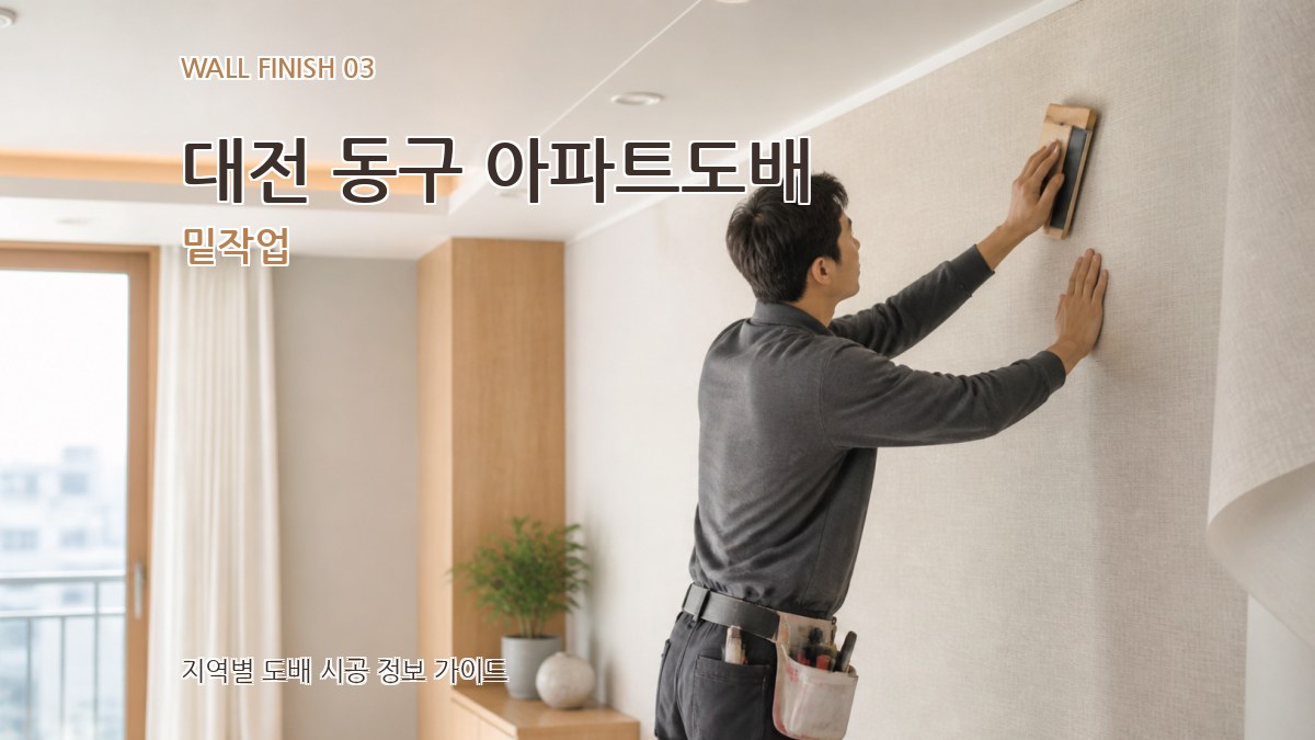 대전 동구 아파트도배 밑작업