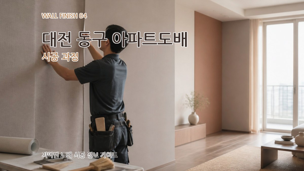 대전 동구 아파트도배 시공 과정