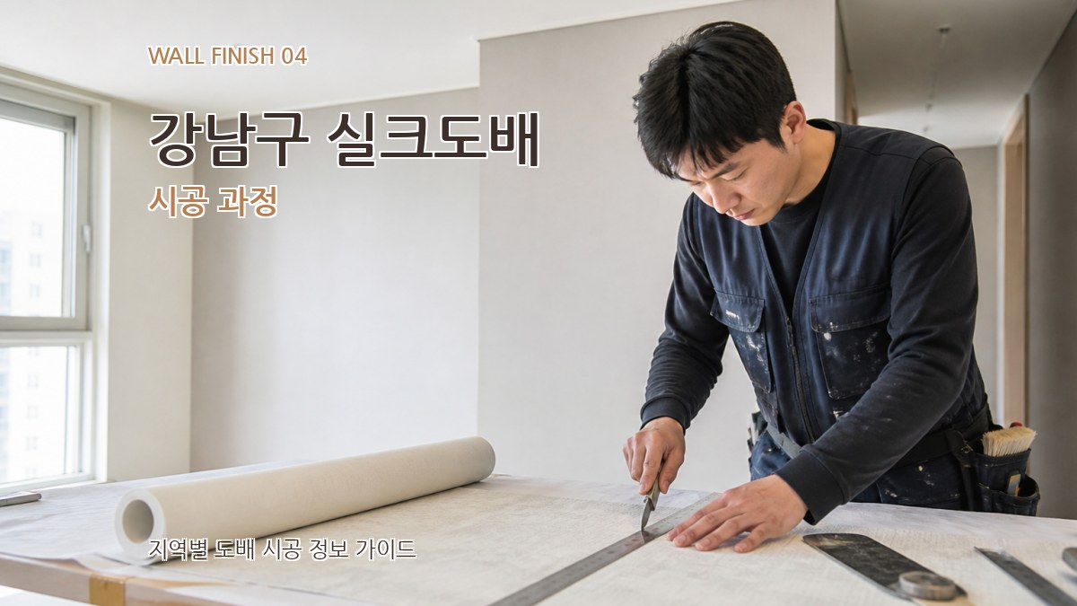 강남구 실크도배 시공 과정