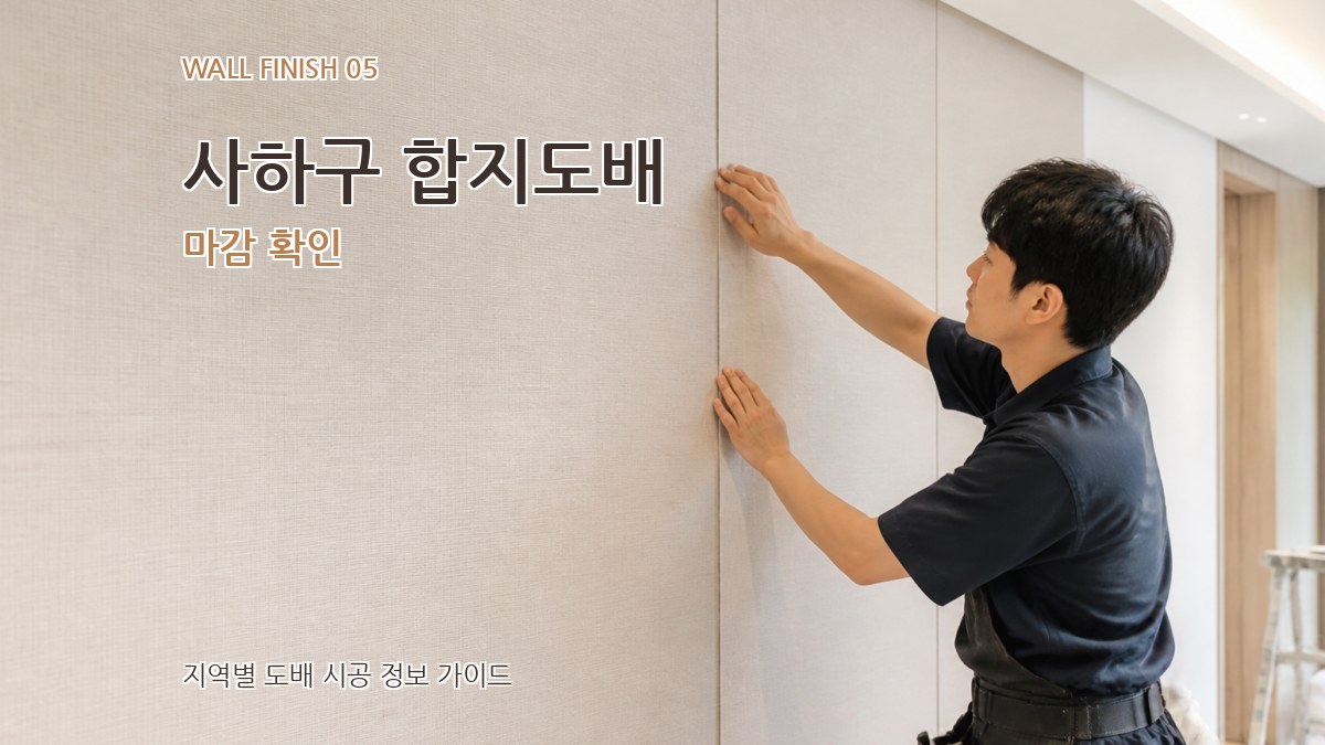 사하구 합지도배 마감 확인