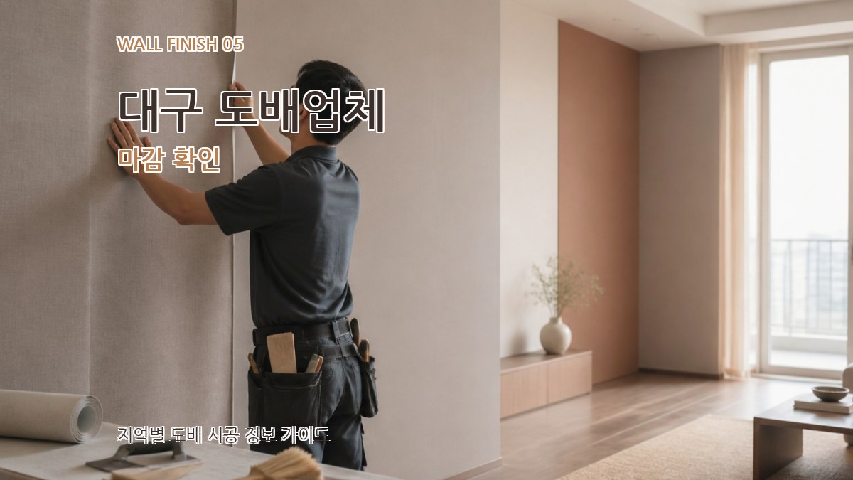 대구 도배업체 마감 확인