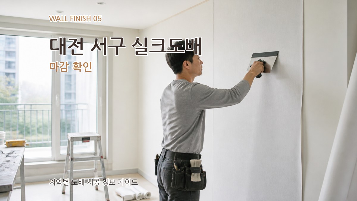 대전 서구 실크도배 마감 확인