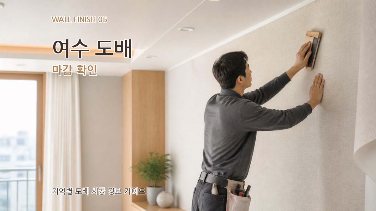 여수 도배 마감 확인