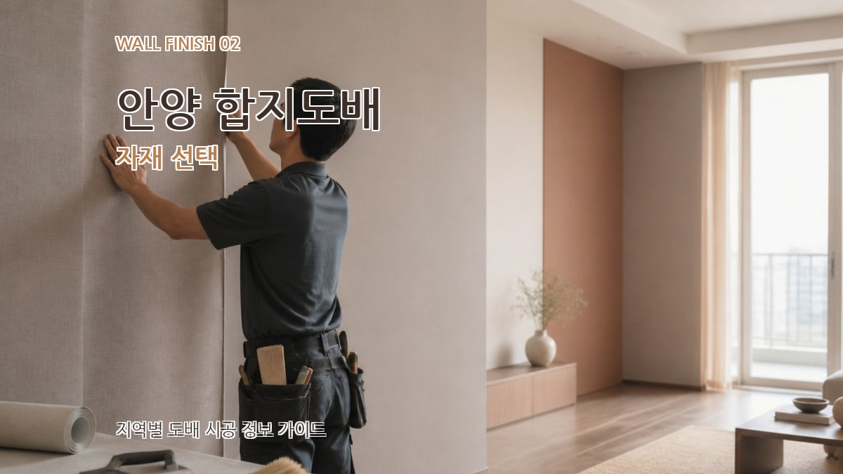안양 합지도배 자재 선택