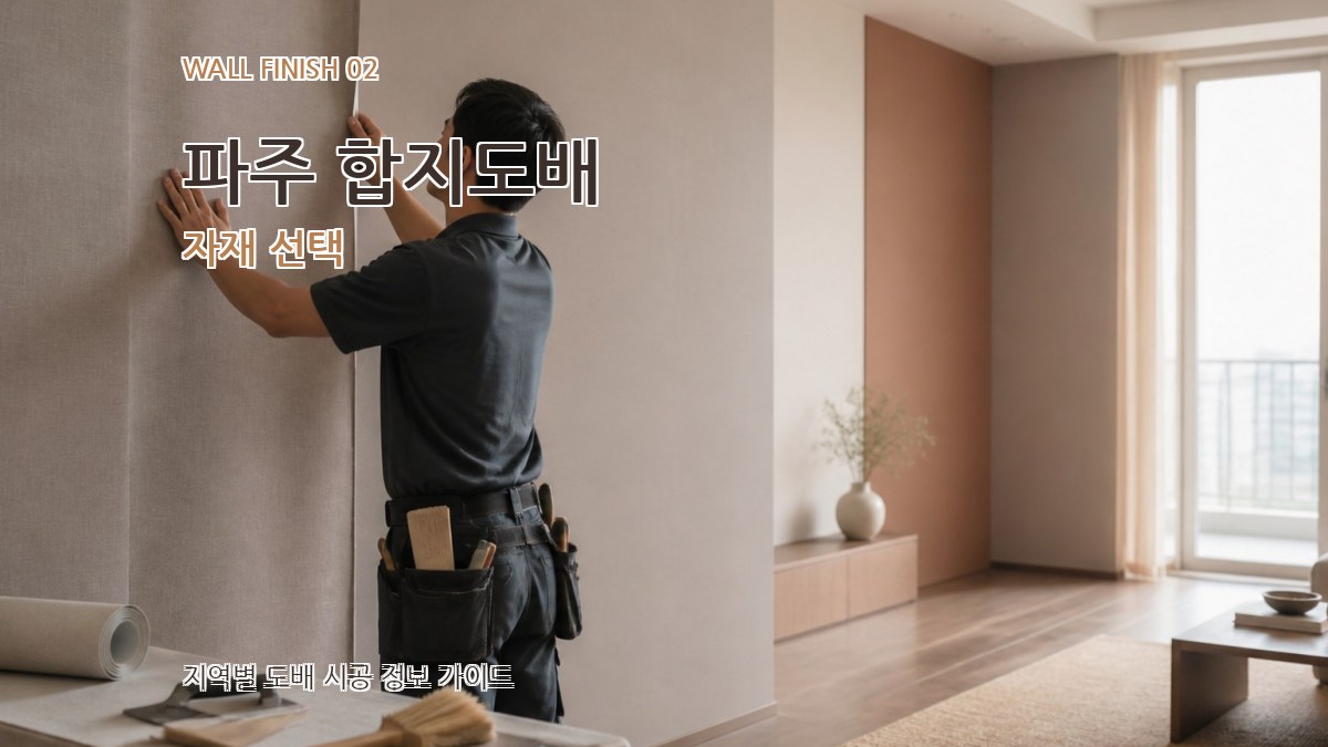 파주 합지도배 자재 선택