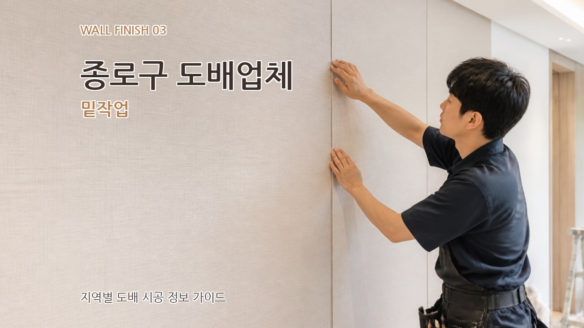 종로구 도배업체 밑작업
