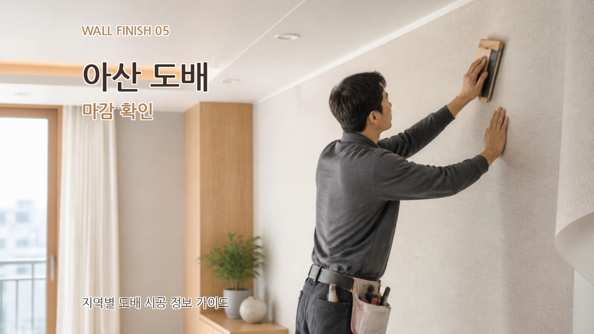 아산 도배 마감 확인