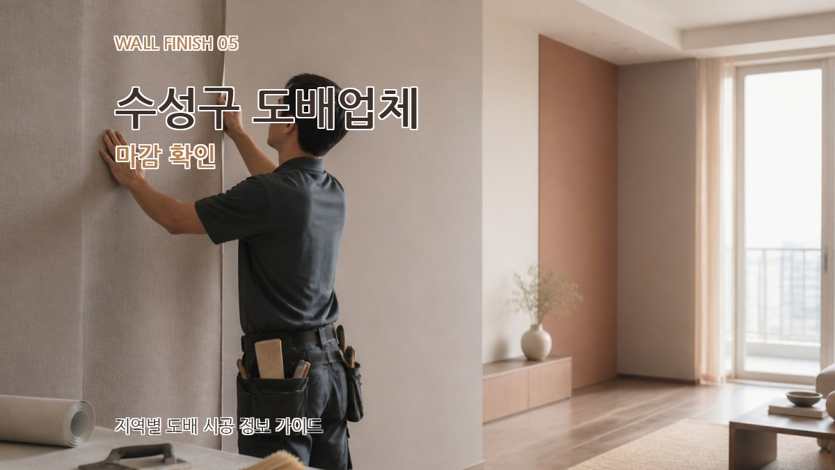 수성구 도배업체 마감 확인