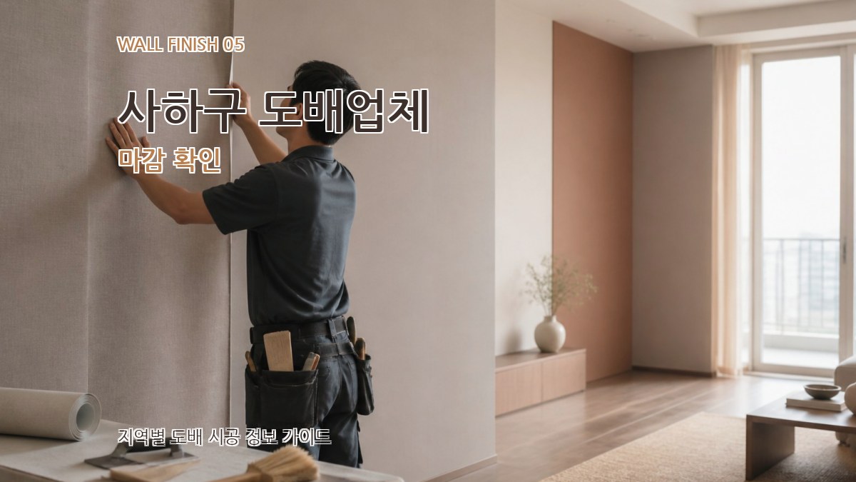 사하구 도배업체 마감 확인