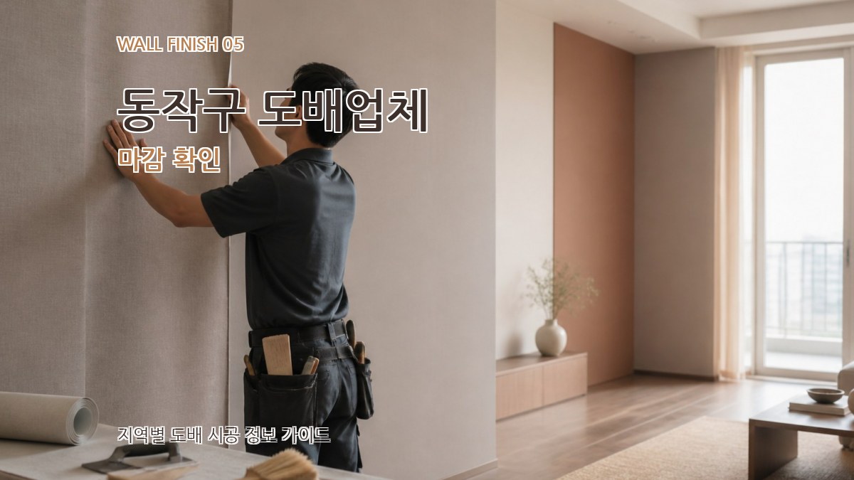 동작구 도배업체 마감 확인