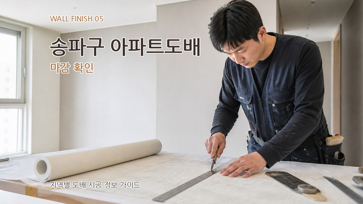 송파구 아파트도배 마감 확인