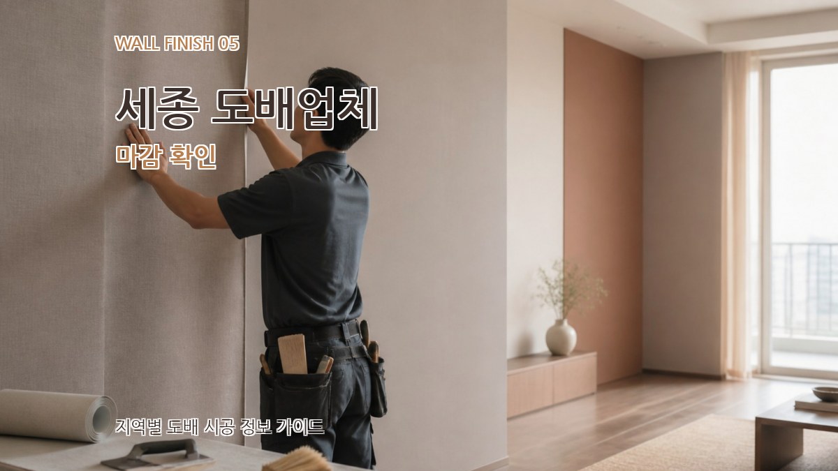 세종 도배업체 마감 확인