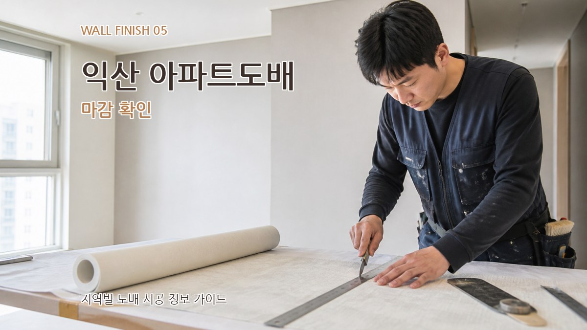 익산 아파트도배 마감 확인